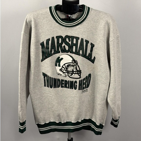 Dodger Other - Vintage Marshall Thundering Herd Sweatshirt Mens Large Gray College Football 90s